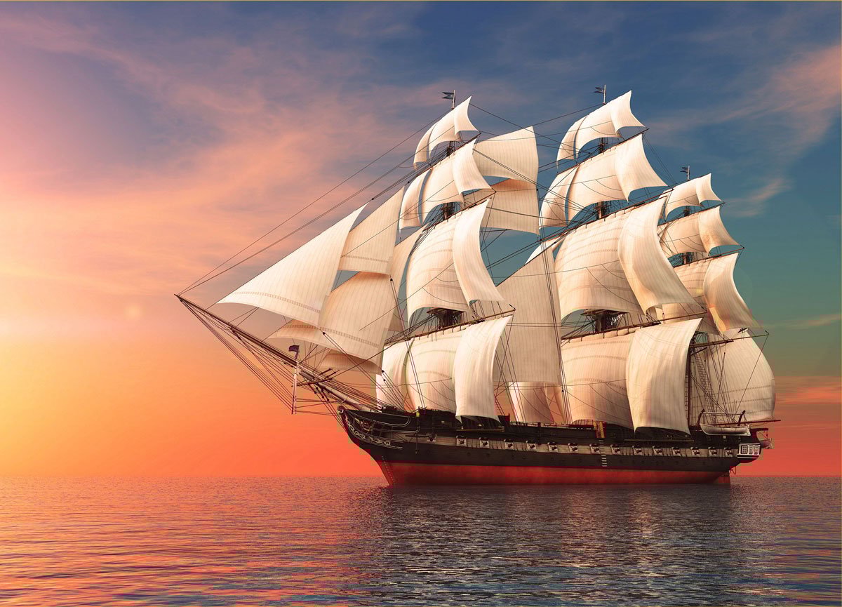 thuyền buồm trên biển